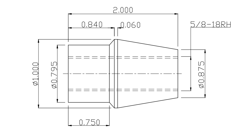 .625" 5/8" Heim Joint KIT Right thread (Normal)